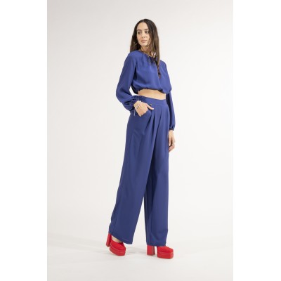 BLUSA SPALLINE ARRICCIO COLLO