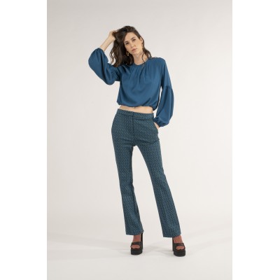 BLUSA MANICA RAGLAN RIPRESE COLLO