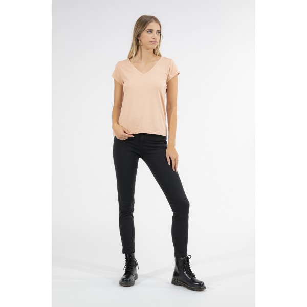 T-SHIRT SCOLLO V DONNA