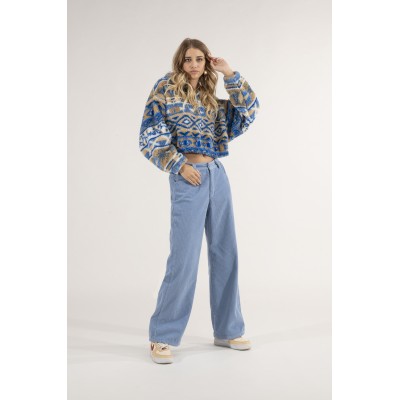 PANTALONE GAMBA DRITTA VITA REGULAR VELLUTO