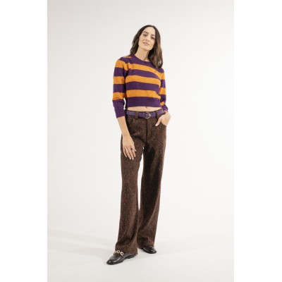 PANTALONE GAMBA DRITTA VITA REGULAR TWEED