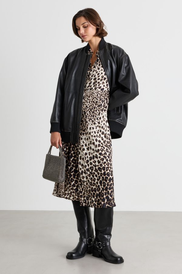 Animal print shirt dress - Animal