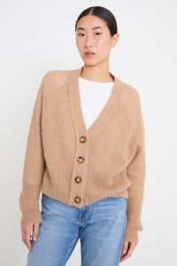 Alpaca ribbed cardigan - Camel Alpaca ribbed cardigan - Camel