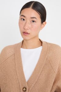 Alpaca ribbed cardigan - Camel Alpaca ribbed cardigan - Camel