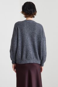 Alpaca and cotton blend cardigan - Dark Grey Alpaca and cotton blend cardigan - Dark Grey