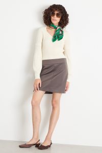 Balloon-sleeve jumper - White