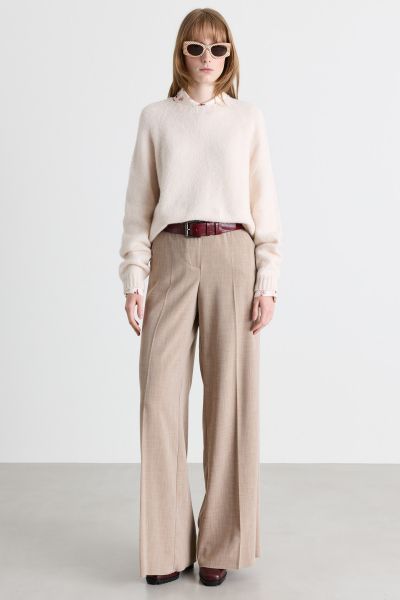 Alpaca-blend jumper - Beige