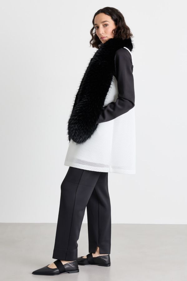 A-line technical mesh dress - White A-line technical mesh dress - White