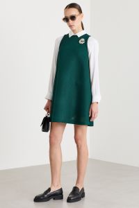 A-line technical mesh dress - Green A-line technical mesh dress - Green