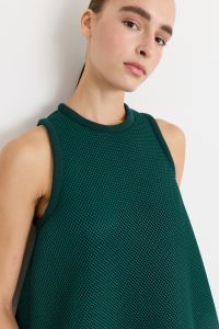 A-line technical mesh dress - Green A-line technical mesh dress - Green