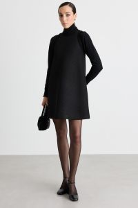 A-line technical mesh dress - Black A-line technical mesh dress - Black