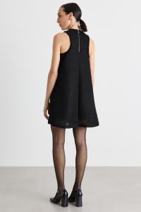 A-line technical mesh dress - Black A-line technical mesh dress - Black