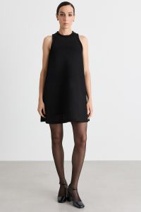 A-line technical mesh dress - Black A-line technical mesh dress - Black