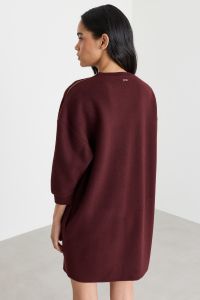 Short jersey dress - Bordeaux