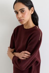 Short jersey dress - Bordeaux