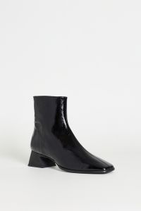 Ботинки из лаковой кожи - Чёрный