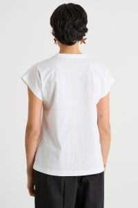 Bow-detail T-shirt - White