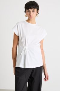 Bow-detail T-shirt - White