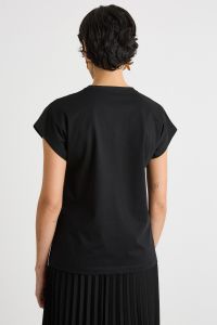 Bow-detail T-shirt - Black