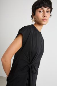 Bow-detail T-shirt - Black