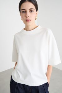 Boxy drop-shoulder T-shirt - White Boxy drop-shoulder T-shirt - White