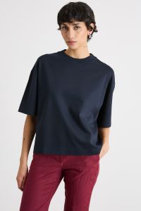 Boxy drop-shoulder T-shirt - Blue Boxy drop-shoulder T-shirt - Blue