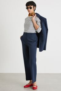 Boat neck T-shirt - Blue White Boat neck T-shirt - Blue White
