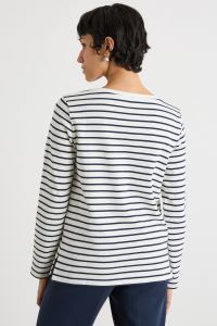 Boat neck T-shirt - Blue White Boat neck T-shirt - Blue White
