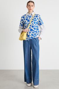 All-over print T-shirt - White Blue