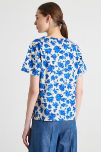 All-over print T-shirt - White Blue