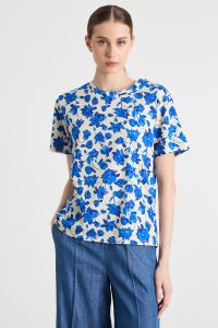 All-over print T-shirt - White Blue