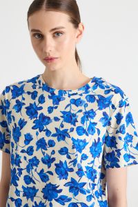 All-over print T-shirt - White Blue