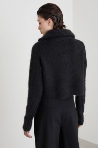 Alpaca blend boxy sweater - Black Alpaca blend boxy sweater - Black