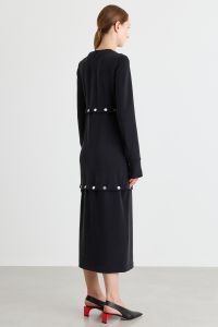 Adjustable dress in compact jersey - Black Adjustable dress in compact jersey - Black