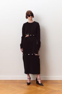 Adjustable dress in compact jersey - Black Adjustable dress in compact jersey - Black