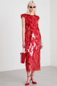 Sequinned dress - Red