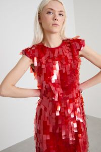 Sequinned dress - Red