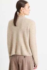Alpaca-blend bouclé cardigan - Beige Alpaca-blend bouclé cardigan - Beige