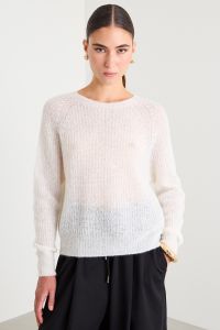 Alpaca-blend sweater - White