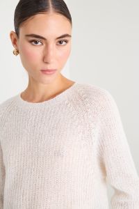 Alpaca-blend sweater - White