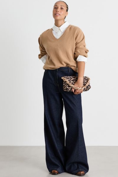 Balloon-sleeve jumper - Camel