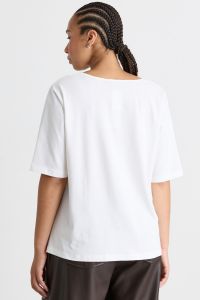 Split-hem T-shirt - White Split-hem T-shirt - White