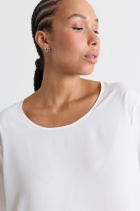 Split-hem T-shirt - White Split-hem T-shirt - White