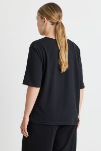 Split-hem T-shirt - Black