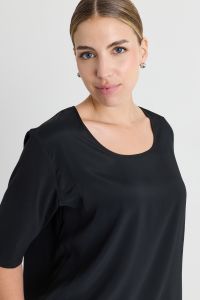 Split-hem T-shirt - Black