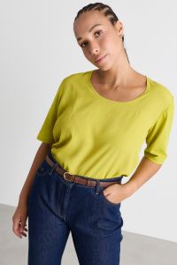 Split-hem T-shirt - Green Split-hem T-shirt - Green