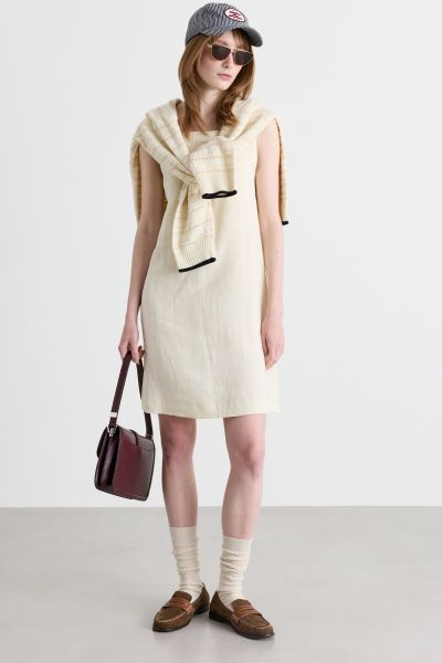 A-line canvas dress - White