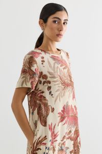 A-line dress with pockets - Beige A-line dress with pockets - Beige