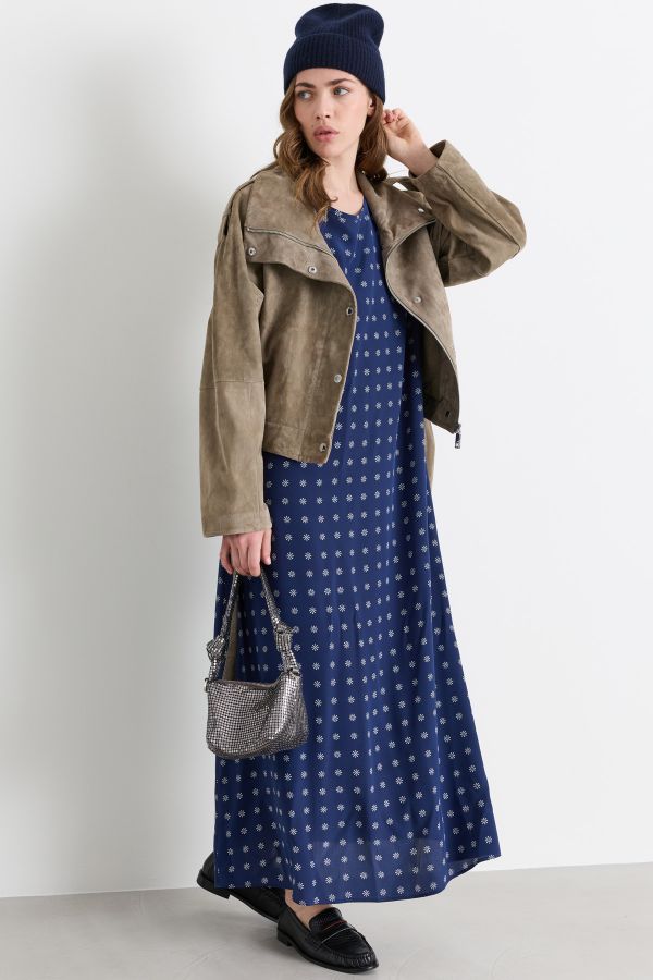 A-line dress with pockets - Blue A-line dress with pockets - Blue