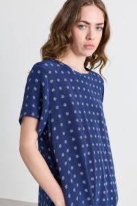 A-line dress with pockets - Blue A-line dress with pockets - Blue